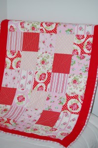 Custom Quilt "Reds/Pinks/Greens"